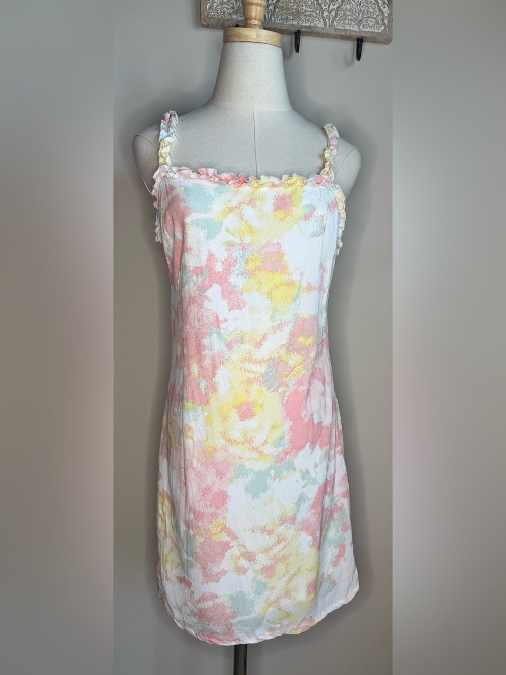 Gianni Bini Pastel Floral Mini Dress sz S